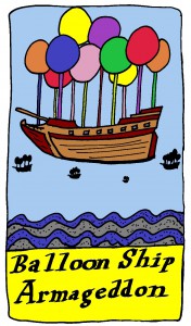 Balloon Ship Armageddon Tarot Card copyright 2015 by Michael D. Smith